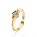 Pierścionek zaręczynowy złoty z diamentem AJPZ_105